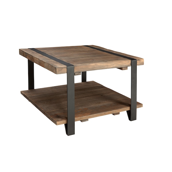 Alaterre Furniture Modesto 27" Reclaimed Wood Square Coffee Table AMSA1320 - main